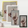 thumbnail image 4 of Designart 'Climber With Finger Pointing Up Sign' Modern Framed Art Print, 4 of 4