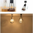 thumbnail image 3 of FSLiving Retro Style Adjustable Angle J-Type Track Lighting Brown Wood Lampshade Black Ceiling Light Track Light Fixture For Gallery Bar Aisle Office Kitchen Bulb and Track Not Included - 1 Light, 3 of 7