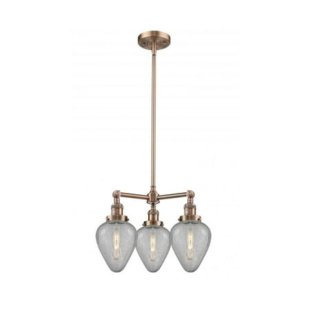 

Antique Copper Tone Chandeliers 26 Wide Steel/Cast Brass/Glass Medium Base 3 Light Fixture