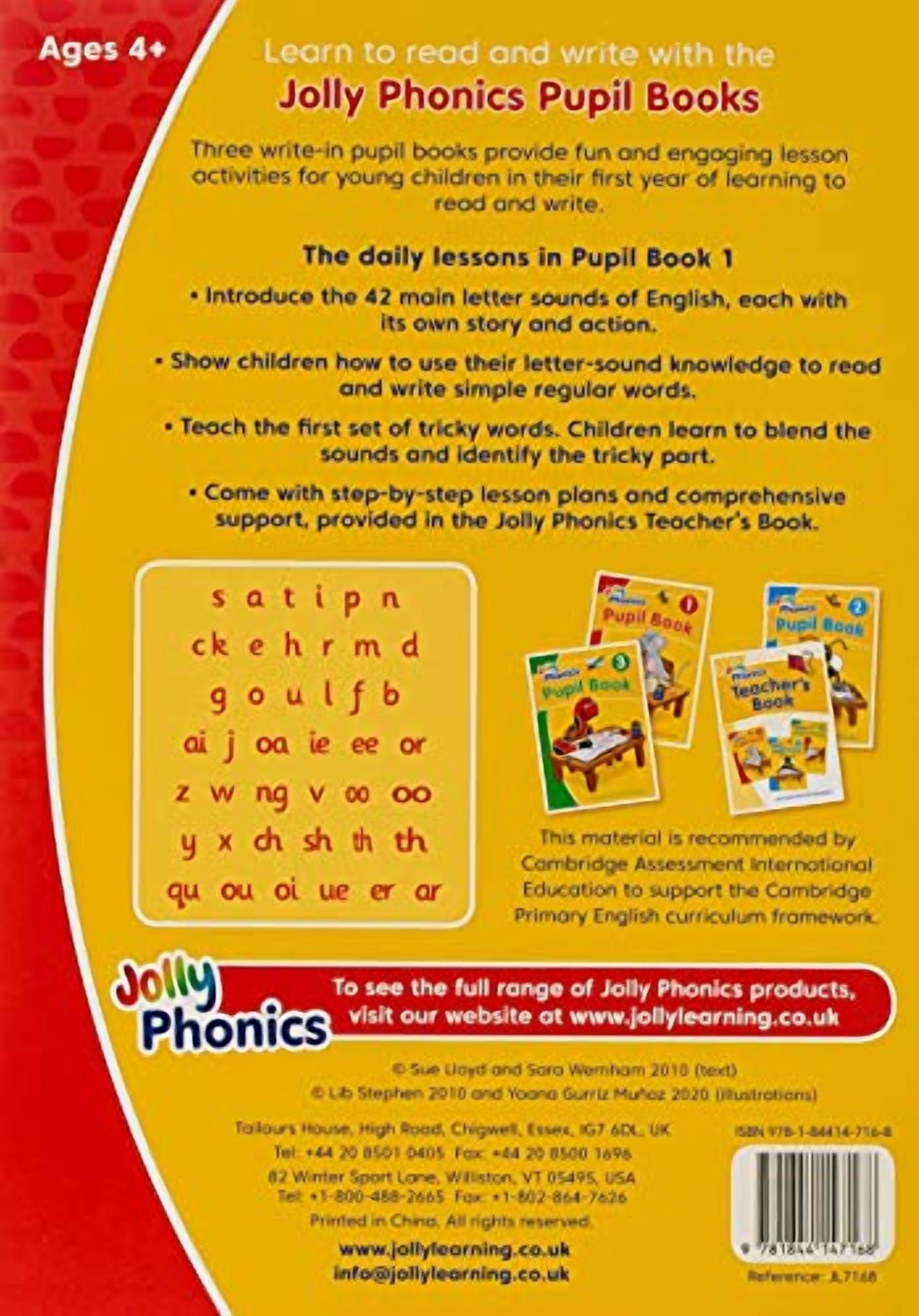 Jolly Phonics Pupil Book 1: In Precursive Letters (British English Edition), (Paperback)