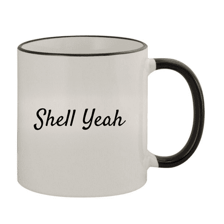 

Shell Yeah - 11oz Ceramic Colored Rim & Handle Coffee Mug Black