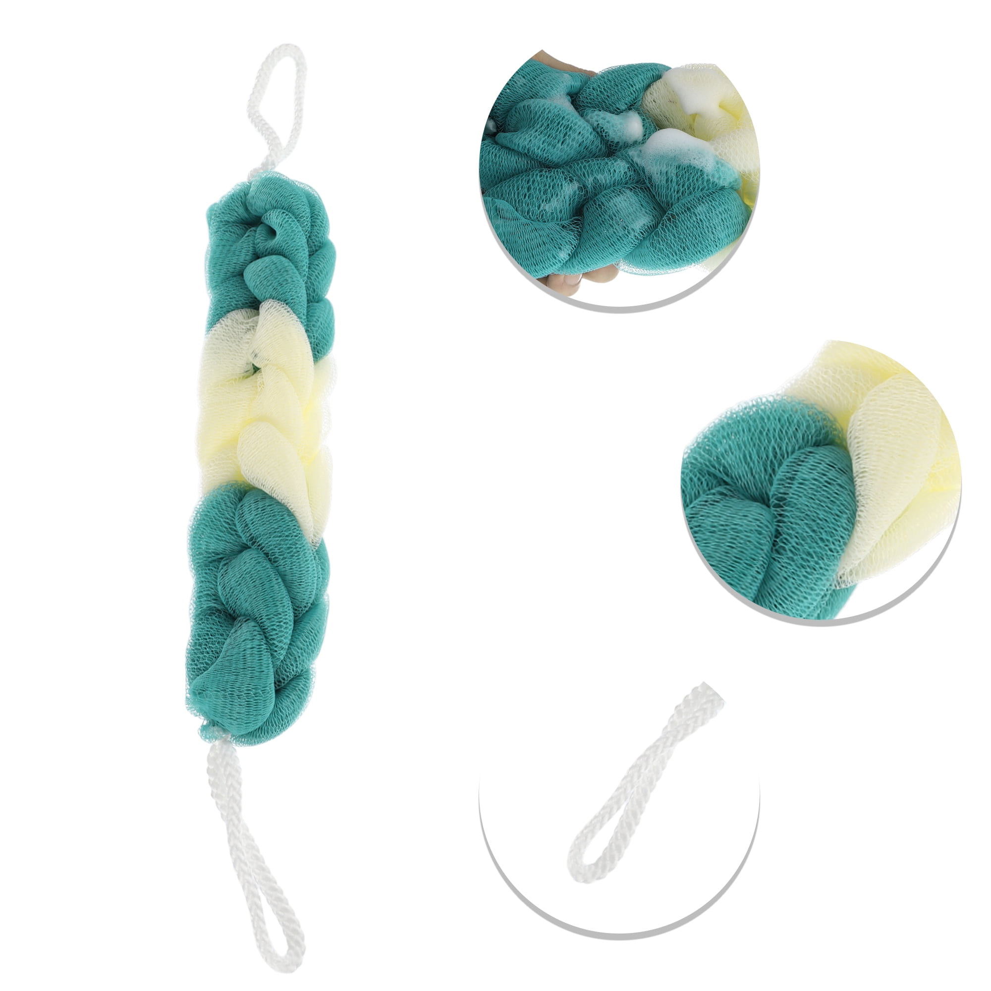 Unique Bargains Long Stretch Back Sponge 12.20"x2.76"x1.97" 1 Pc Beige Green