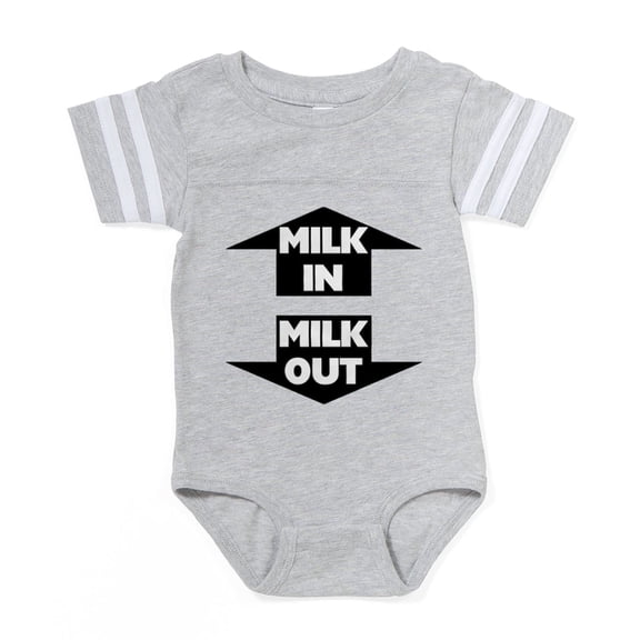 CafePress - FIN Milk In Milk Out - Cute Infant Baby Football Bodysuit