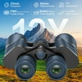 thumbnail image 2 of Juyafio 12x50 Binoculars for Adults,HD Binoculars with Low Light Night Vision, Clear FMC BAK4 Prism Lens, Binoculars for Hunting Birds Watching Traveling Stargazing Outdoor Sport, Blue, 2 of 8