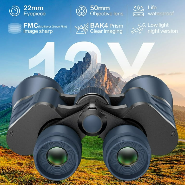 BIOFULL＋5セット【即購入⭕️】 Juyafio 12x50 Binoculars, HD Night Vision, FMC BAK4 Lens, Hunting