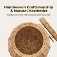 thumbnail image 3 of Mxfurhawa Handwoven Water Hyacinth Storage Basket with Lid, Off-White, 3 of 7