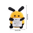 thumbnail image 1 of Lindo adorno de escritorio de abeja positiva de crochet con energía de crochet, abeja de miel pequeña, regalos para niños, muñeca de crochet,, 1 of 5