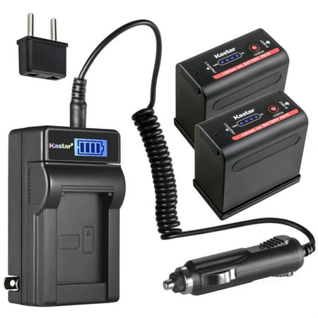 Kastar 2-Pack BP-980G Pro Battery and LCD AC Charger Compatible with Canon ES6000 ES6500V ES7000ES ES7000V ES8000V ES8100V ES8200V ES8400V ES8600 G10 G10Hi G15Hi G20Hi G30Hi G35Hi G45Hi