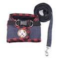 thumbnail image 1 of Arnés y correa para perro en mezclilla roja a cuadros - Tamaño XL (122cm) - Ideal para caminatas y ejercicio - Fácil de poner y lavar - Incluye arnés y correa, 1 of 6