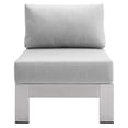 thumbnail image 6 of Modway Shore 3-Piece Fabric & Aluminum Outdoor Patio Set in Silver/Gray, 6 of 9