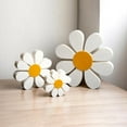 thumbnail image 5 of 3pcs Daisy Decor Wood Flowers Decortion Farmhouse Tabletop Sign 8 Petal Daisy Decoration Boho Flower Standing Table Centerpieces Spring Tiered Tray Decor for Desk Home Kitchen, 5 of 9