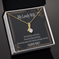 thumbnail image 3 of To My Wife You Are The Reason Alluring Ribbon Necklace Message Card, 3 of 7