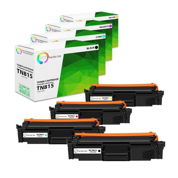 TCT TN815 Toner Cartridge 4 Pack - Premium Compatible Replacement for TN815BK TN815C TN815M TN815Y High Yield