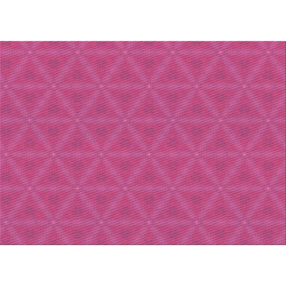 Ahgly Company Indoor Rectangle Patterned DeepPink Area Rugs, 8' x 10'