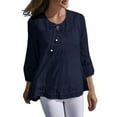 thumbnail image 5 of Womens Tops Womens Plus Size Tops Long Sleeve Shirts Blouses Lace Pleated Tunic Tops, 5 of 5