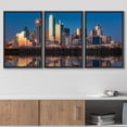 thumbnail image 3 of wall26 - Dallas Skyline at Sunset - Framed Canvas Art Wall Art - 24"x36"x3 Black, 3 of 5