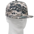 thumbnail image 6 of 2-pack Classic Snapback Hat Cap Hip Hop Style Flat Bill Blank Solid Color Adjustable Size Digital Camouflage & Digital Camouflage, 6 of 6