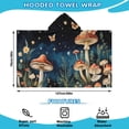 thumbnail image 2 of Colorful Mushroom Eye Black Pattern Hooded Bath Towel，50"x30" for Ages 3 To 12 Kids, Quick Dry Lightweight Soft Microfiber Hood Beach Towel Cover Up for Kids, 2 of 7