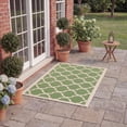 thumbnail image 4 of Safavieh Courtyard Amber Geometric Indoor/Outdoor Area Rug, Green/Beige, 4' x 4' Square, 4 of 12