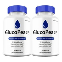 Gluco Peace Capsules, GlucoPeace Pills Glycogen Support Supplement Maximum Strength All Natural, 30 Day Supply (2 Pack)