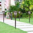 thumbnail image 2 of Paquete de 10 luces LED solares para jardín con control de luz inteligente y brillo cálido para patios y espacios al aire libre, 2 of 8