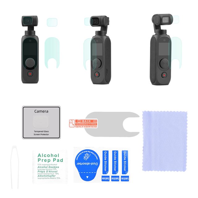 Película de Pantalla de Templado Sin Burbujas Antiarañazos + de Protector de Lente de Cámara a Prueba de Explosiones para Cámara de Cardán 1 juego Baoblaze Protector de lente de película de pantalla