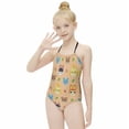 thumbnail image 6 of Animal Crossing Girls One Piece Swimsuits Quick Dry Bathing Suit Swimwear Swimming Suit 9-11Y(140cm), 6 of 8