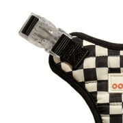 Oodles Checkerboard Quilted Dog Walking Harness, Black, Small