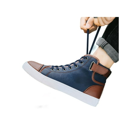 

SIMANLAN Men s Breathable Flat Casual Sneakers Driving Lightweight High Top Shoes Size 6-10.5