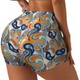 thumbnail image 2 of Kdxio Fashionable Paisley Print Workout Shorts for Women Seamless Soft Smooth Gym Yoga Scrunch Active Shorts, 2 of 5
