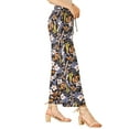thumbnail image 5 of Allegra K Women's Boho Hippie Floral High Waist Drawstring Wide Leg Pants, 5 of 8