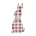 thumbnail image 4 of VHC Brands Bunny Hop MDF All Ears Lavender Check Bunny in Burlap Scarf 6x13, Spring Decorations, Home and Table Decor, Spring and Easter Figurines, 4 of 4