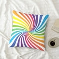 thumbnail image 4 of LNWH Decorative Pillow Covers, Stars Wave Rainbow Square Sofa Decorative Knit Pillow Case, 12"x12", 4 of 8