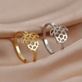 thumbnail image 3 of Cute Turtle Ring Stainless Steel Women Finger Rings Animal Tortoise Jewelry, 3 of 7