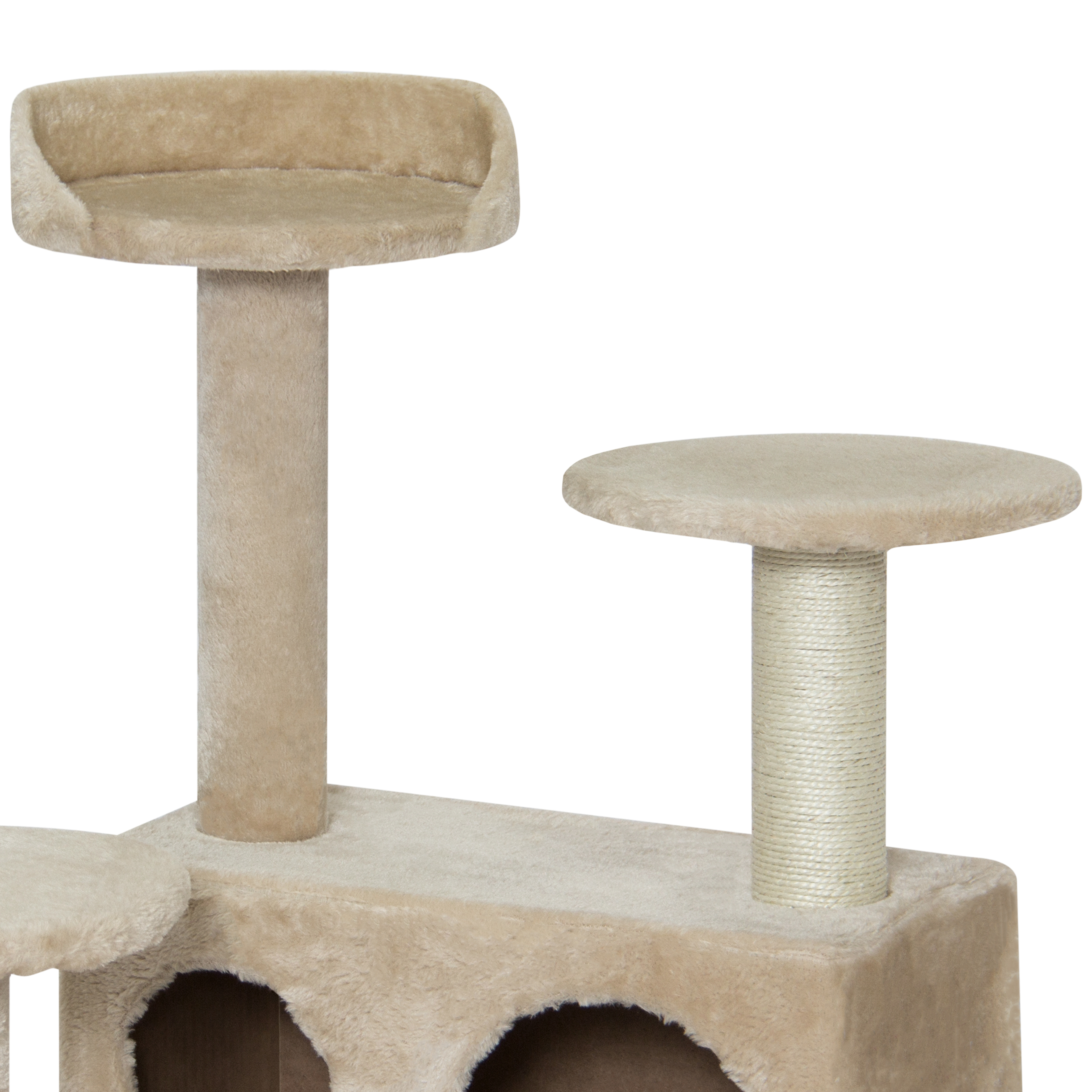 Best Choice Products 53in Multi-Level Cat Tree Scratcher Condo Tower - Beige - image 4 of 7