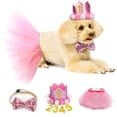 thumbnail image 6 of Byepica 3PCS Pet Dog Cat Birthday Party Costume Set Pet Birthday Hats for Dogs Party Hats Pet Dresses, 6 of 11