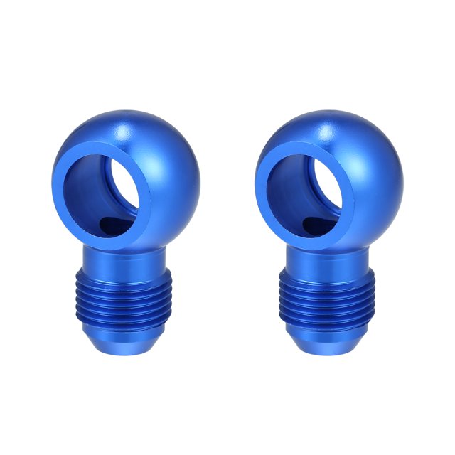 2uds 16,5mm Combustible Banjo 8AN Macho Adaptador para Coche Combustible Aceite Bomba Azul