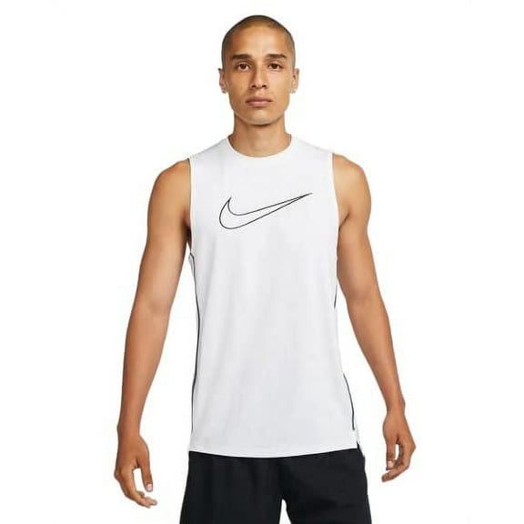 Nike Pro Dri-FIT Men's Slim Fit Sleeveless Top Size 3XL White