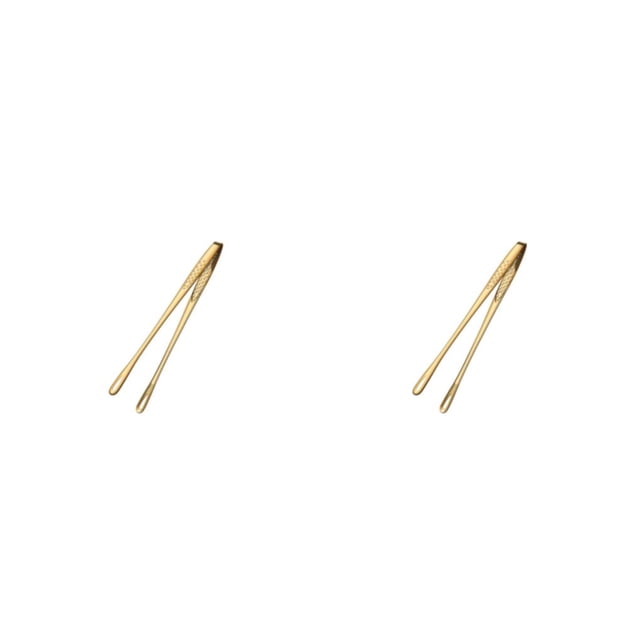 Cateissary Pinza para alimentos, pinzas para barbacoa, pinza para postres, acero inoxidable multiusos, superficie lisa a prueba de herrumbre, Type1 NO1