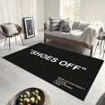 thumbnail image 1 of WFORT 193.5 (55'x82')=140x200cm - Black Shoes Off Rug, Sneakers Area Rug, Dressing Room Carpet, Laundry Room Rug, Personalized Gift, 1 of 6