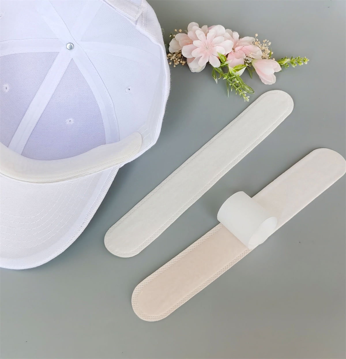 Gejoy Golf Hat Liner Cap Absorbent Sweat Pad for Baseball White