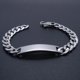 thumbnail image 4 of 100% Stainless Steel Bracelet 9 mm 8 Inches Curb Cuban Chain Smooth Bar ID Bracelets for Men Women Factory Offer, 4 of 5