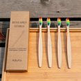 thumbnail image 4 of Biodegradable Natural Bambo0 Toothbrushes 10 Count,Pink Manual Toothbrush, 4 of 4