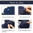 thumbnail image 4 of BEMS-1 pieza de almohada inflable para el cuello de viaje azul oscuro, inflable, 4 of 5