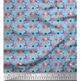 thumbnail image 1 of Soimoi Blue Cotton Voile Fabric Brush Stroke,Usa Flag & Star Decor Fabric Printed Yard 42 Inch Wide, 1 of 3