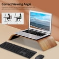 thumbnail image 3 of SAMDI Bamboo Desktop Riser for iMac, Monitors, and Laptops - Durable Wooden Stand with 30kg Capacity, Universal Fit for All-in-One PCs, Compact Design (52x23x9.5cm), 3 of 6