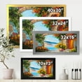 thumbnail image 4 of Designart 'House With Colorful Flowers Near The Sea Summer Season' Nautical & Coastal Framed Art Print, 4 of 4
