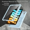 thumbnail image 7 of Soke iPad Mini 6th Generation Case 2021 Released, with Built-in Screen Protector, Rugged Shockproof Full Protective Cover with Pencil Holder & Kickstand for Apple iPad Mini 6 8.3 Inch(Light Blue), 7 of 7