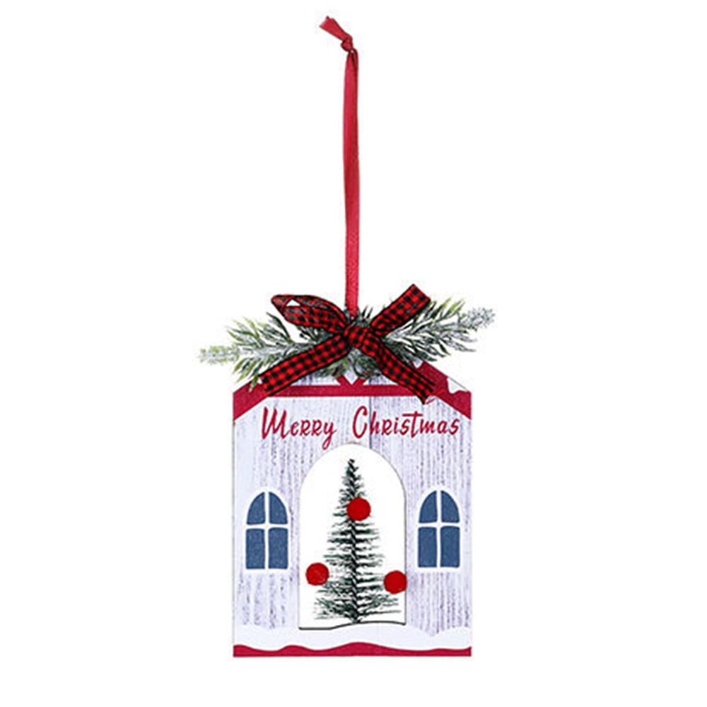 Christmas Decorations Home Party Ornament Decor Christmas Wooden ...