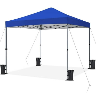 Topeakmart 8x8 ft Pop Up Canopy Tent with Height-adjustable Canopy for Party, Blue